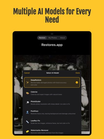 AI Restores.app | Fix Photos iPad screenshot