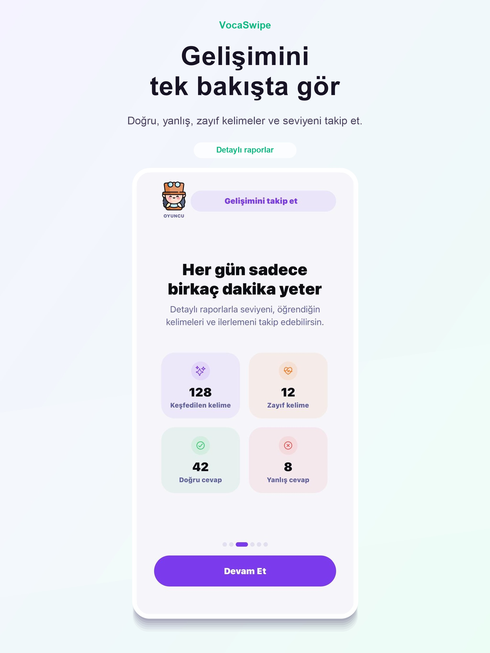 VocaSwipe: Kelime Pratiği screenshot 14