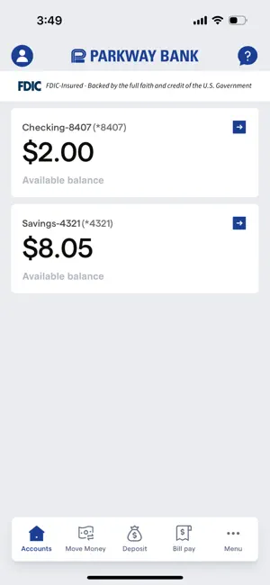 Parkway Bank Mobile screenshot 2