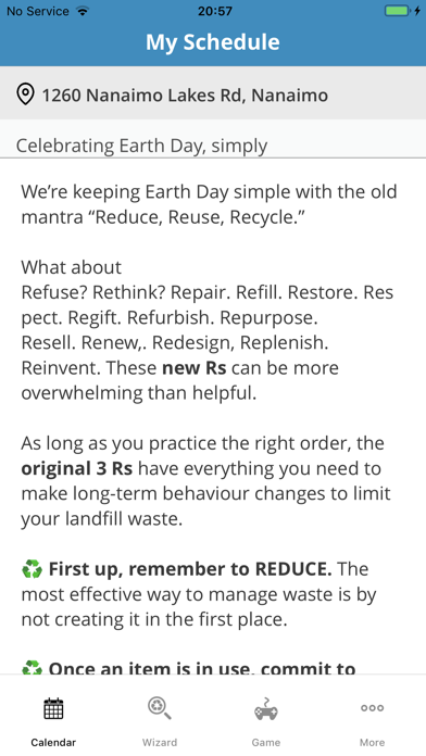 Nanaimo Recycles Screenshot