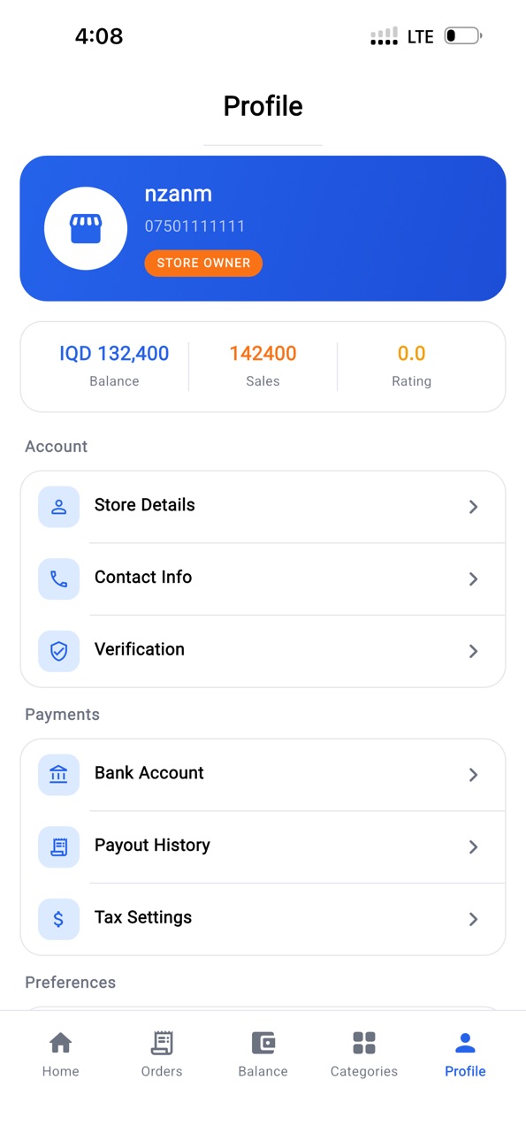 iPhone screenshot