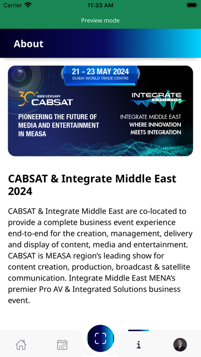 CABSAT & Integrate Middle East Screenshot