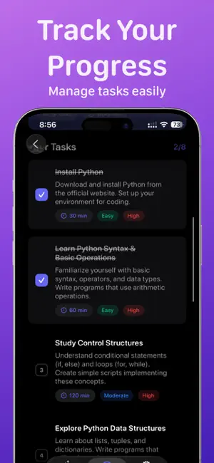 One-Click Plan: Smart Steps AI screenshot 3