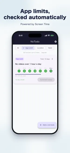 NoTodo - Quit Phone Addiction screenshot 2