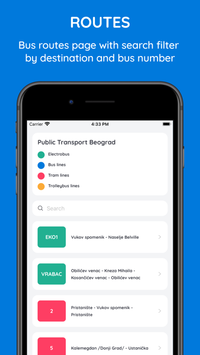 Screenshot #1 pour Public Transport Belgrade