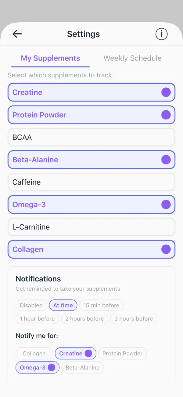 Screenshot #3 pour Fitness Supplement Tracker