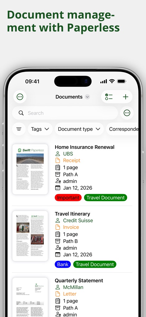 Swift Paperless - Productivity App | MWM