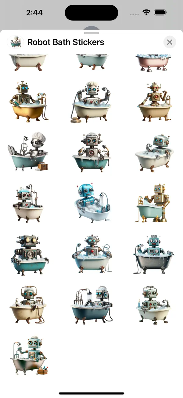 Screenshot #3 pour Robot Bath Stickers