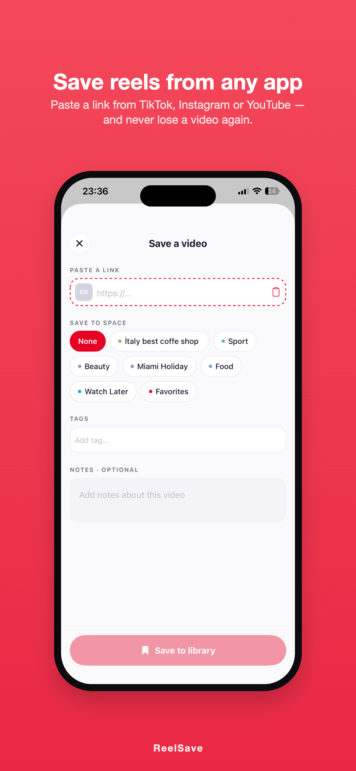 ReelSave - Smart Bookmark