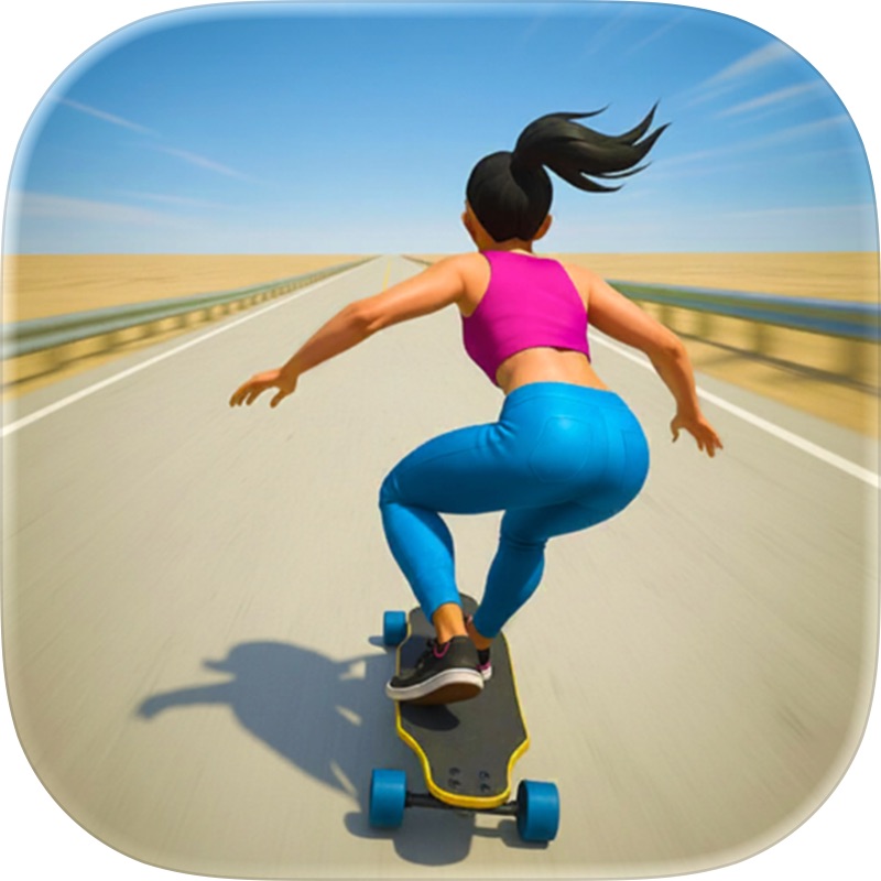 Downhill Skate Race Game screenshot 1