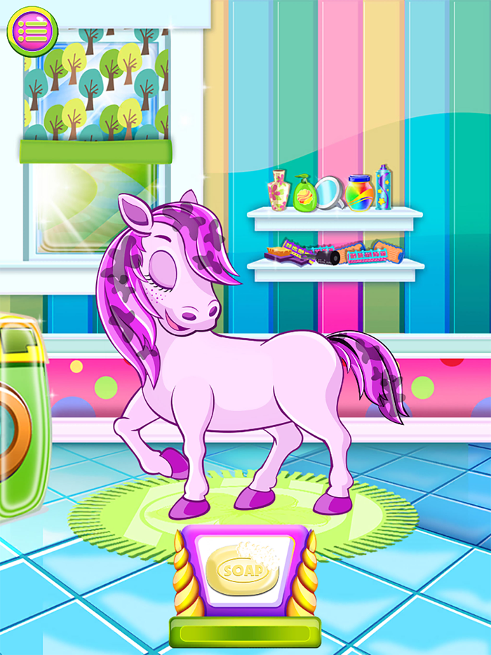 cute pink horse salon