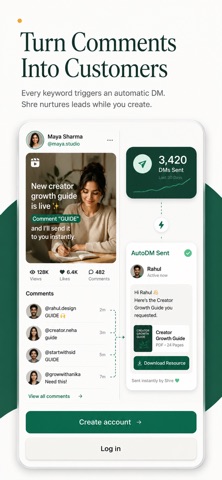 Shre - Auto DM & Creator OS screenshot