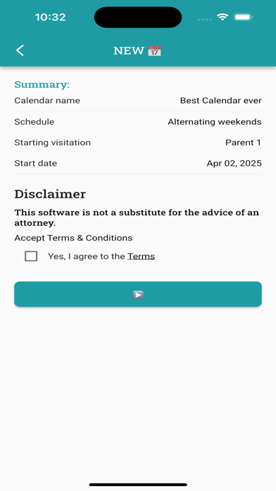 Our Days Co-parenting Calendar Screenshot