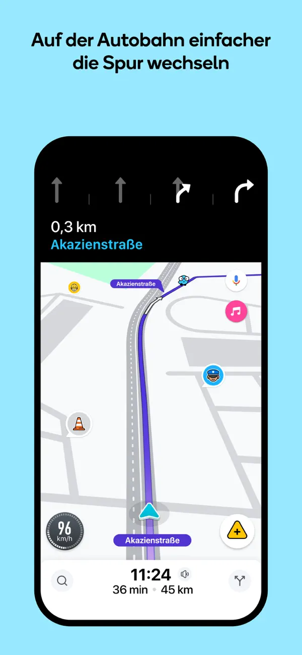 Waze Navigation & Live Traffic iPhone App Screenshot 4 – Navigation