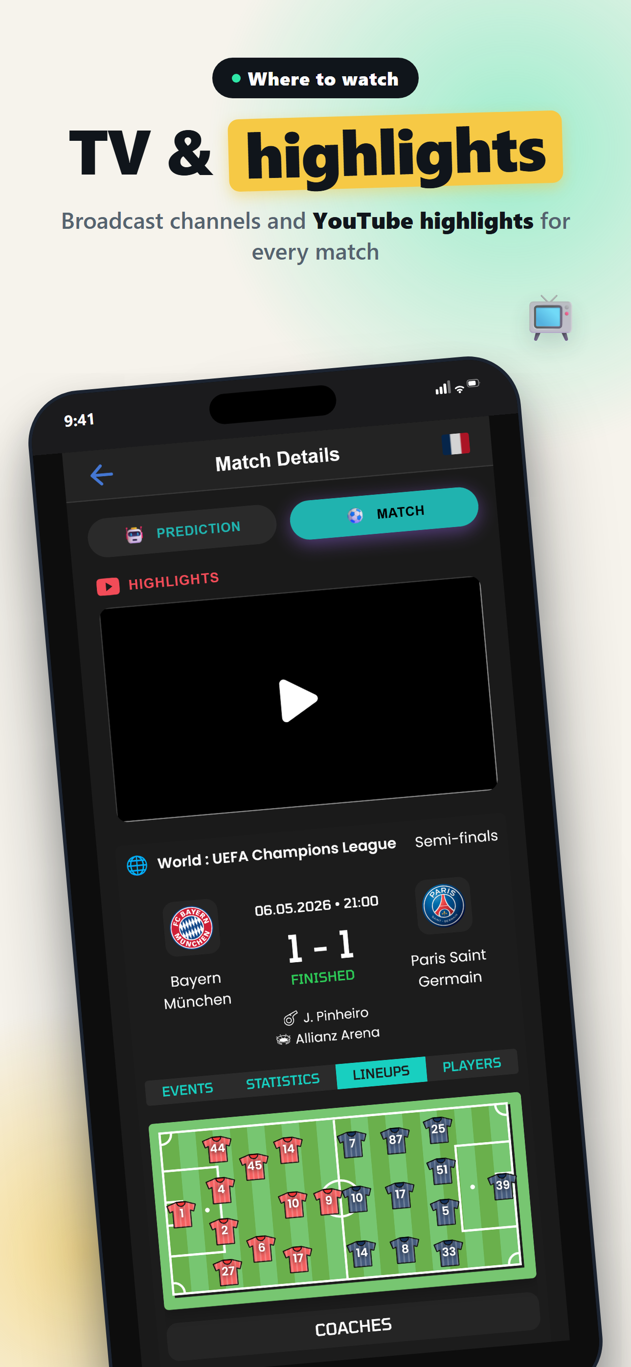 GoalVision: Live Soccer Insigh screenshot 4