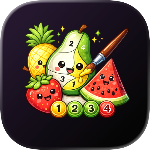 Fruits: Color by Number