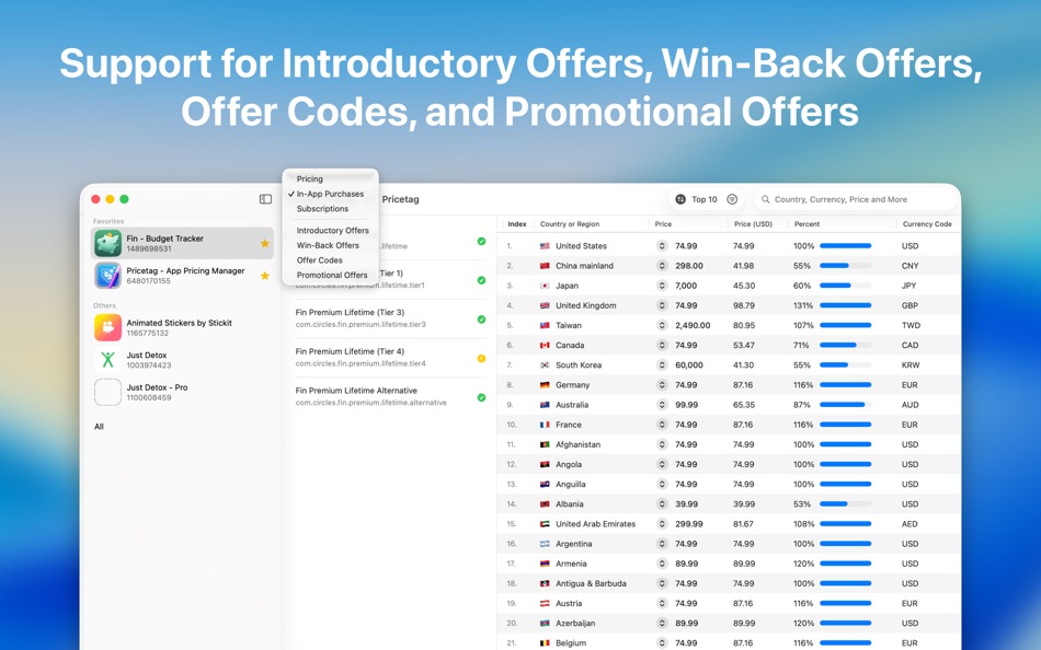 #3. Pricetag - App Pricing Manager (macOS) By: Thomas Brandstaetter