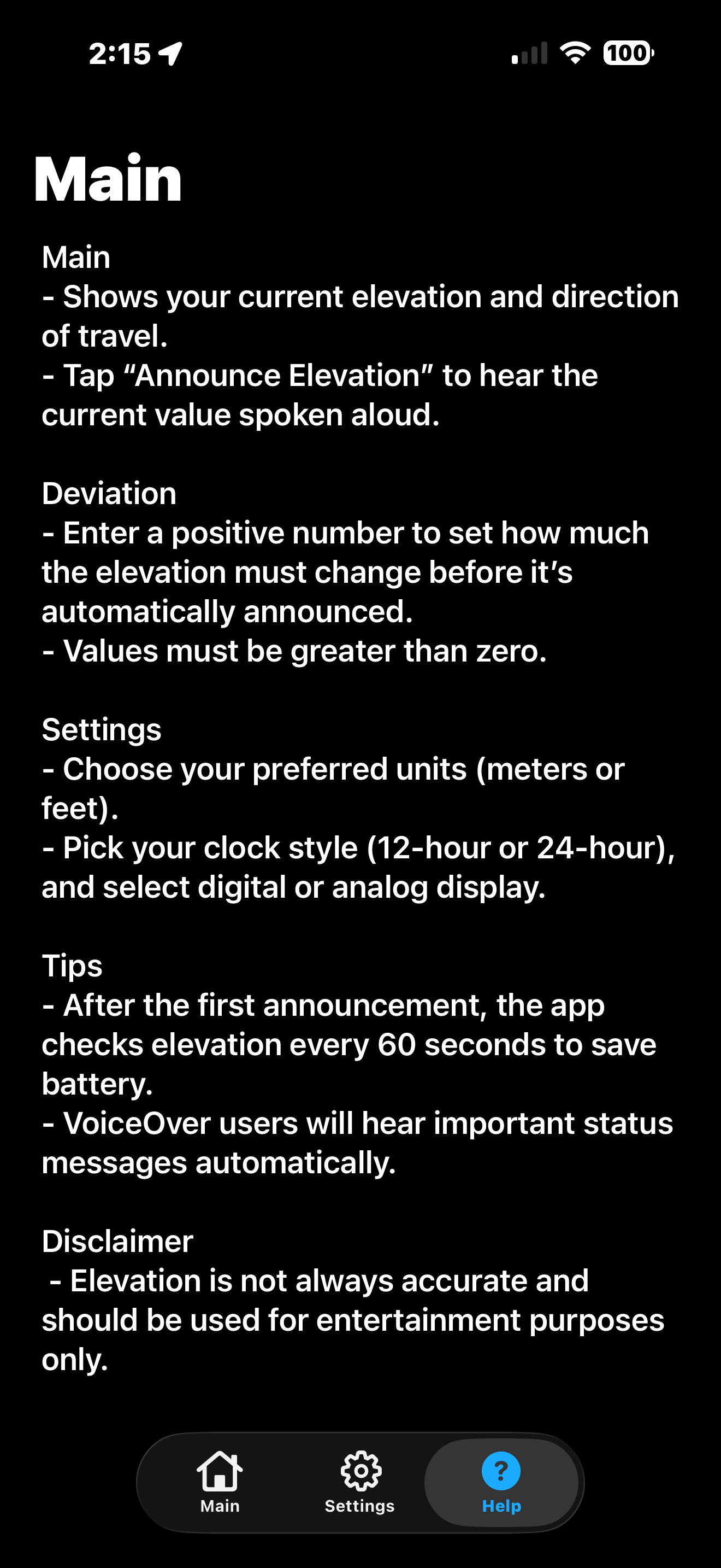 Elevation Reporter screenshot 5