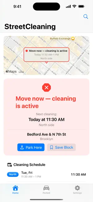 NYC Street Cleaning screenshot 3