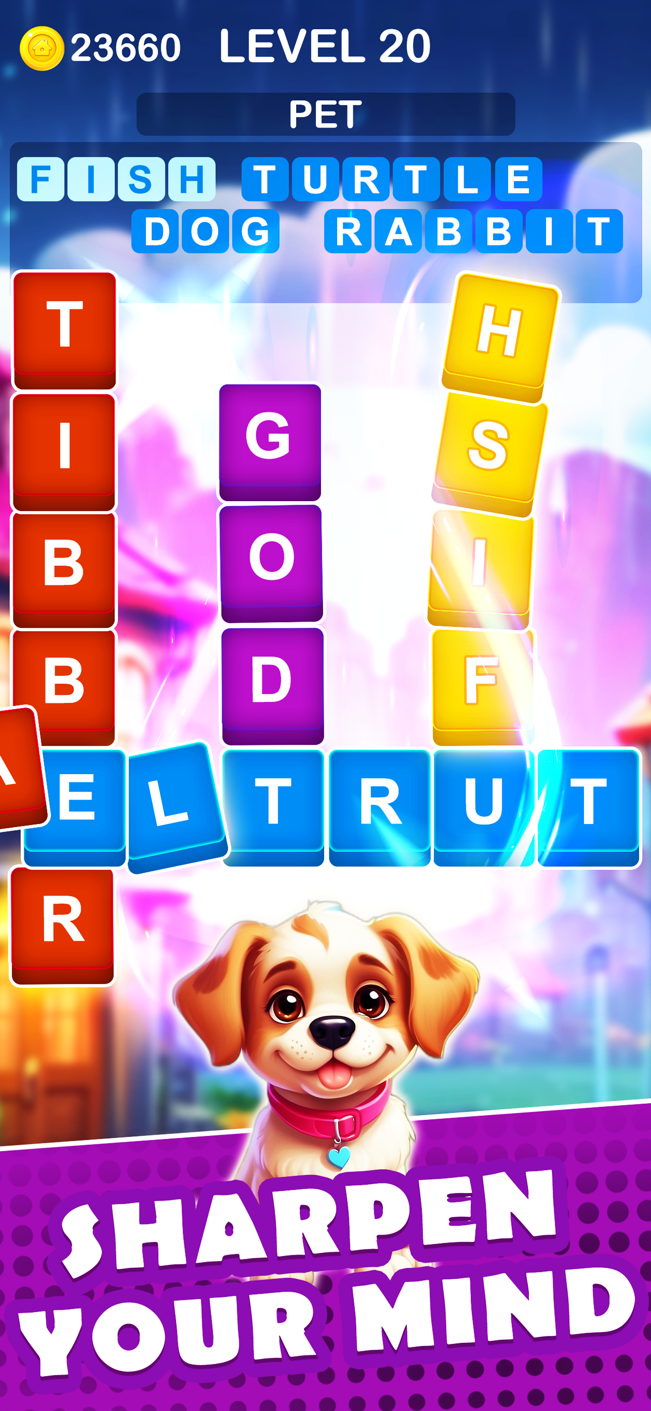 hidden words - puzzles game