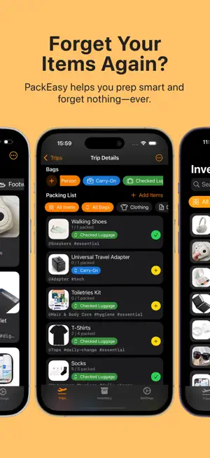 PackEasy - Travel Packing List screenshot 1