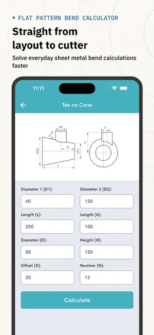 Flat Pattern Bend Calculator screenshot 2