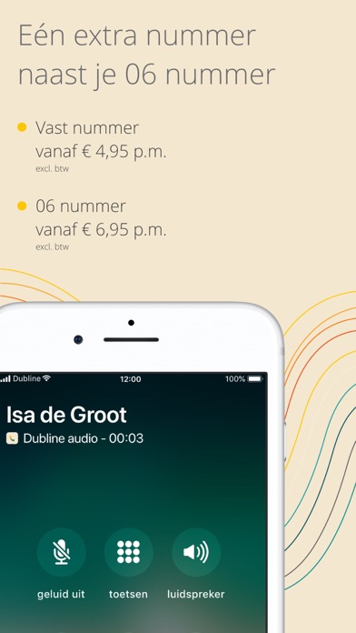Dubline - 2 telnrs op 1 mobiel Screenshot