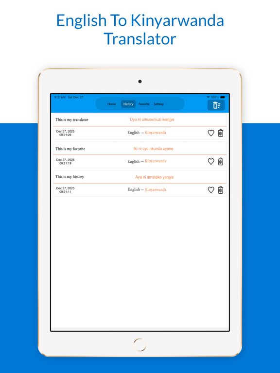 English To Kinyarwanda Trans iPad screenshot