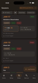 Dirt Bike Dialed: Logbook screenshot