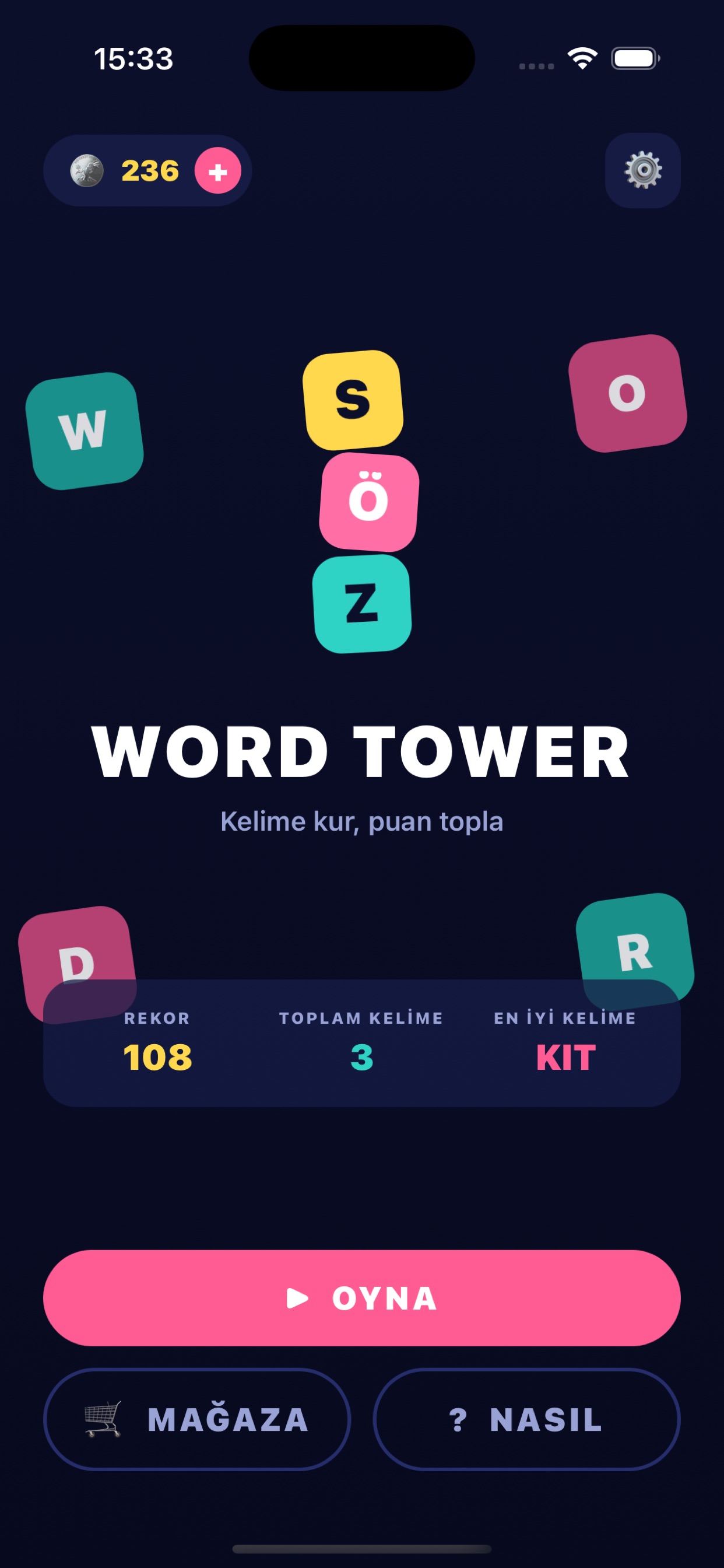 Screenshot 1 of Word Tower : Kelime Oyunu