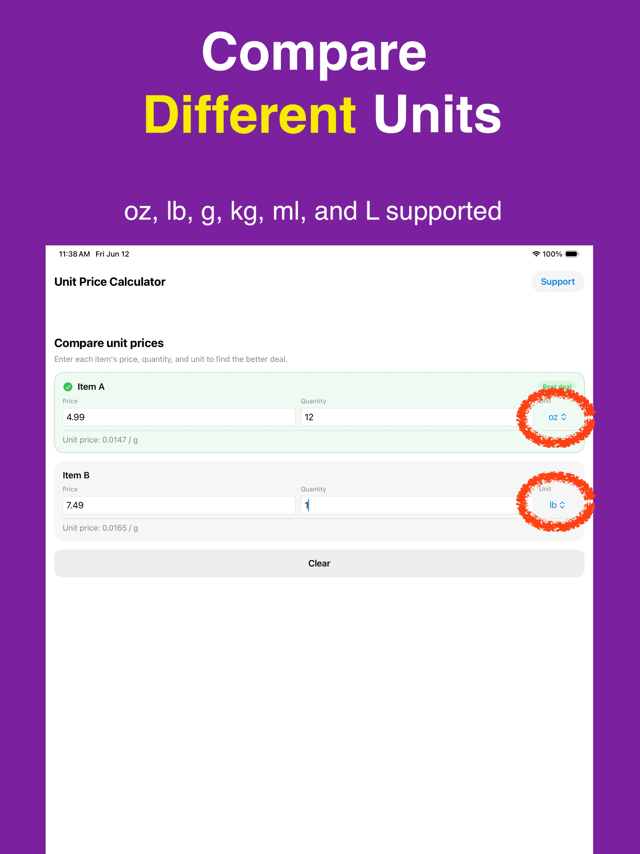 Unit Price Calculator: Compare screenshot 6