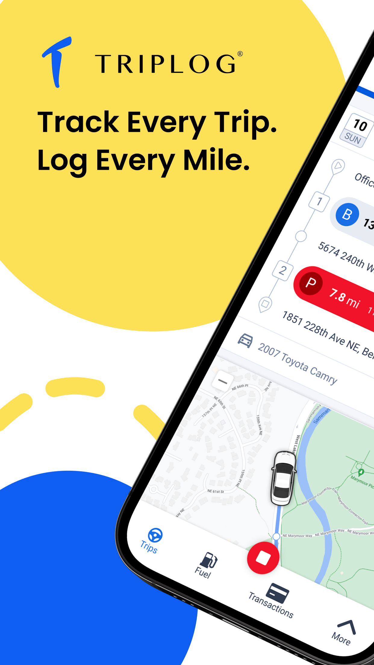 Mileage Tracker App by TripLog