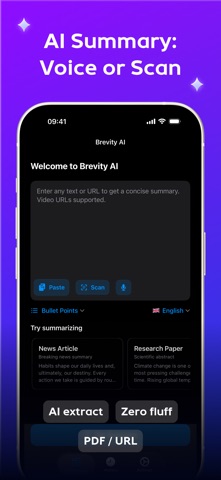 TLDR Text Summarizer・Brevity screenshot