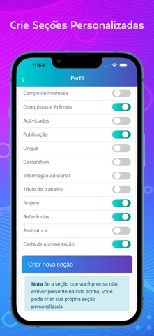 Currículo em PDF, Fazer CV iPhone screenshot 8