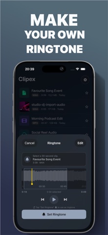 Audio Editor Ringtone Clipex screenshot