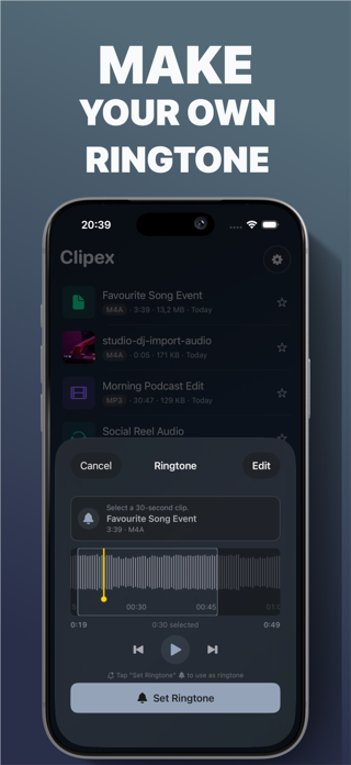 Audio Editor Ringtone Clipex Screenshot 3 of 5