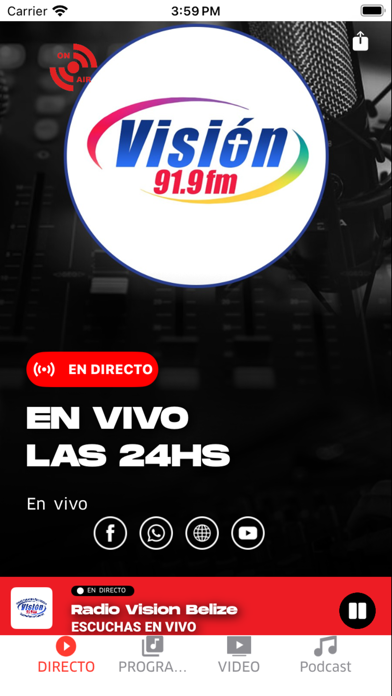 Radio Vision Belize Screenshot