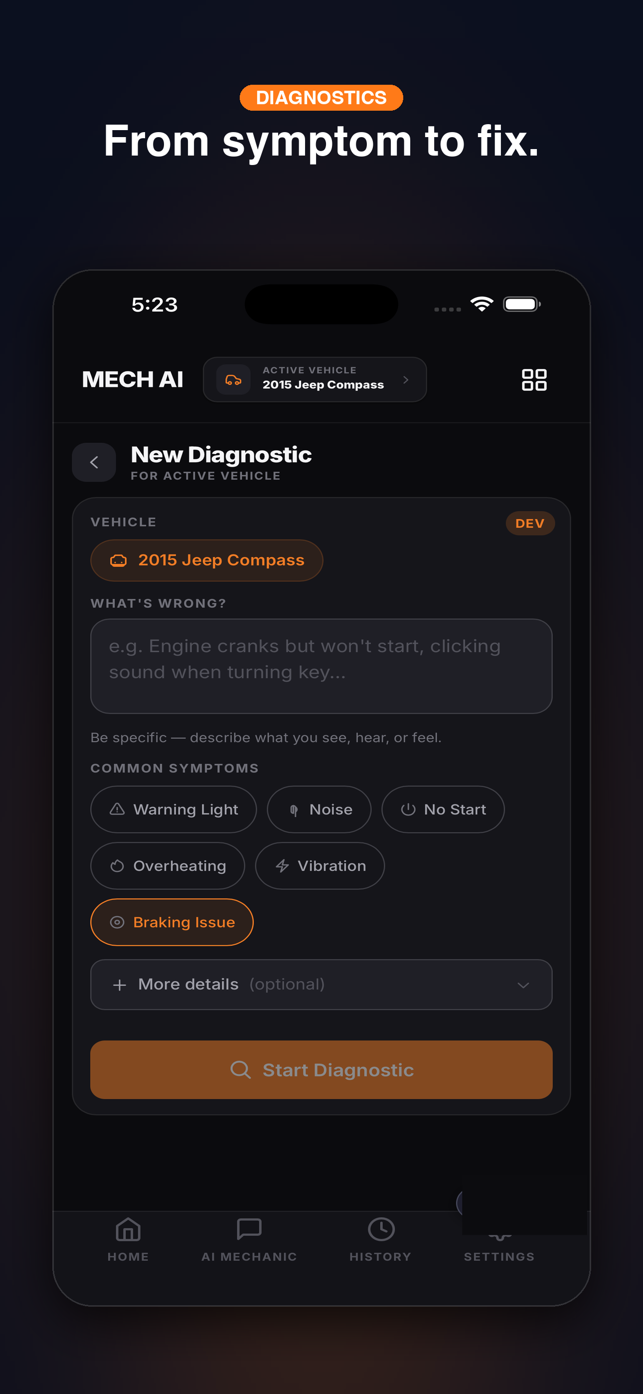 MECH AI: Diagnostic & Repair