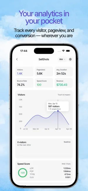 Sleek Analytics iPhone screenshot 1
