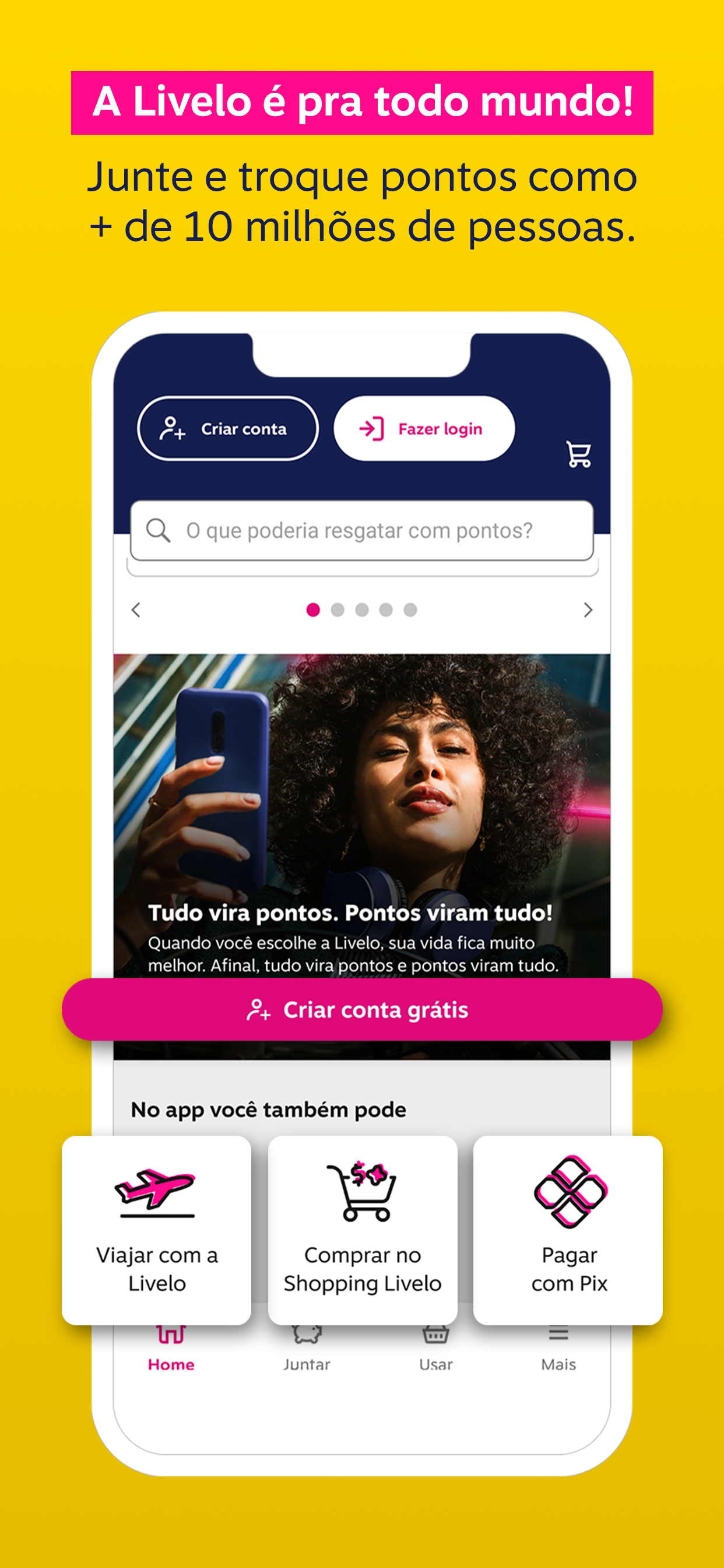 Livelo: juntar e trocar pontos