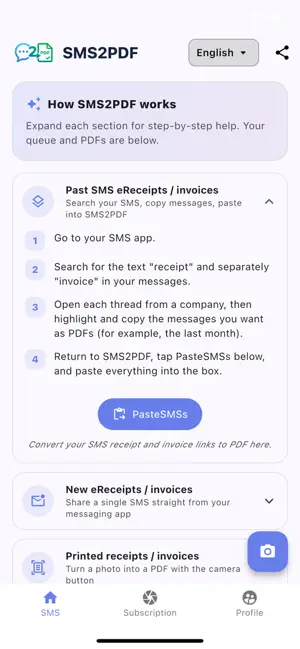 SMS2PDF screenshot 3