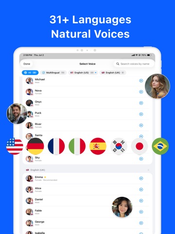 Local TTS - Voice Aloud Reader iPad screenshot
