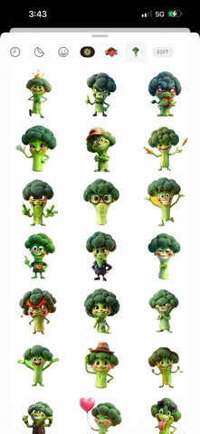 Sassy Broccoli Stickers screenshot