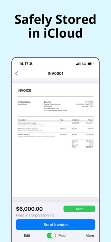 Invoice Maker by WestInvoice iPhone screenshot