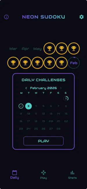 Neon Grid Sudoku screenshot 3