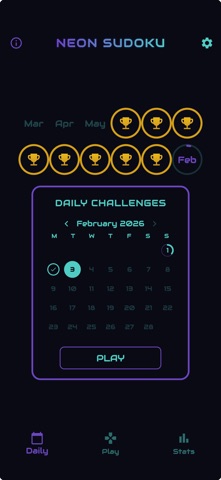 Neon Grid Sudoku screenshot