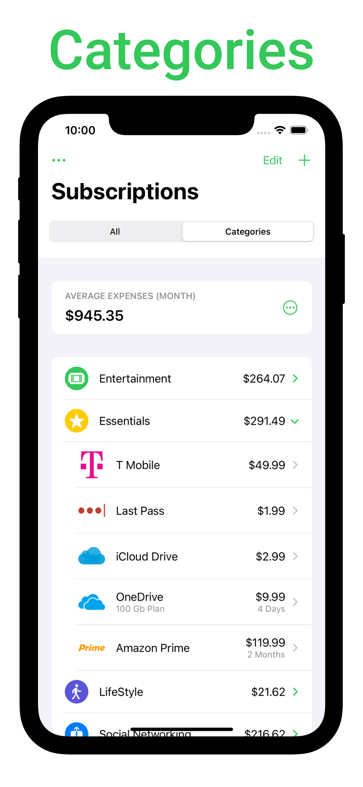 Subscription Manager - Bills