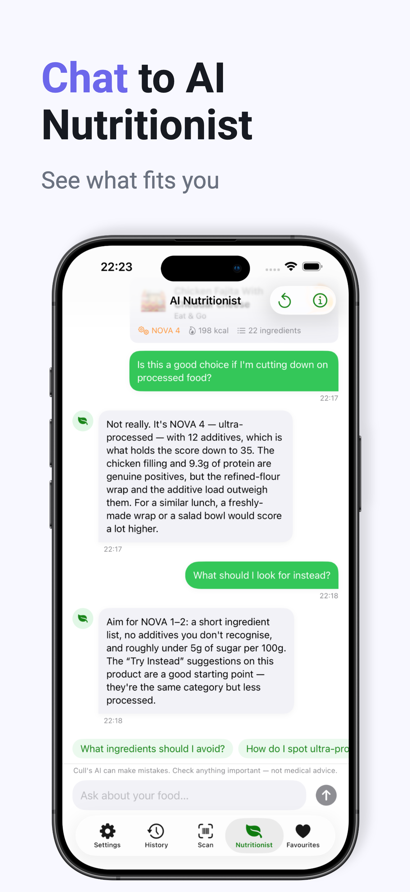 Cull: UPF & NOVA Food Scanner screenshot 8