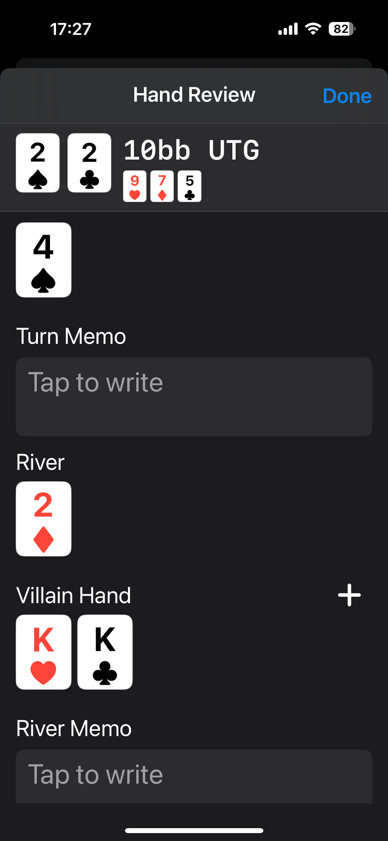 PokerHand Log