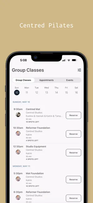 Centred Pilates screenshot 3